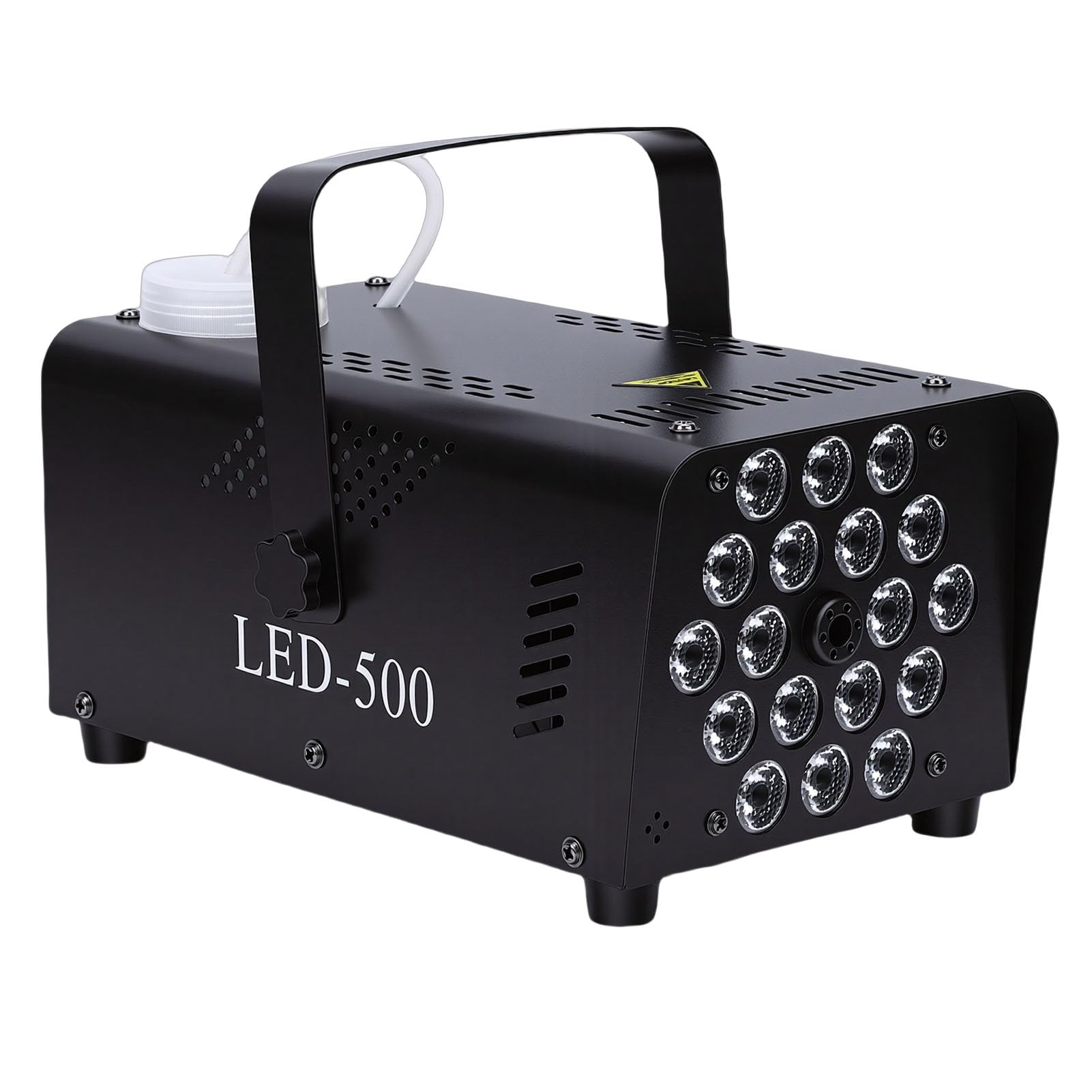 YWBL-WH Wytwornica Mgły, Wytwornica Dymu o Mocy 500 W z 18 Diodami LED RGB i Pilotem, Spray o Mocy 2000 CFM, na Halloween Boże Narodzenie Wesele Klub DJ Efekt Sceniczny (Wtyczka UE 220 V)