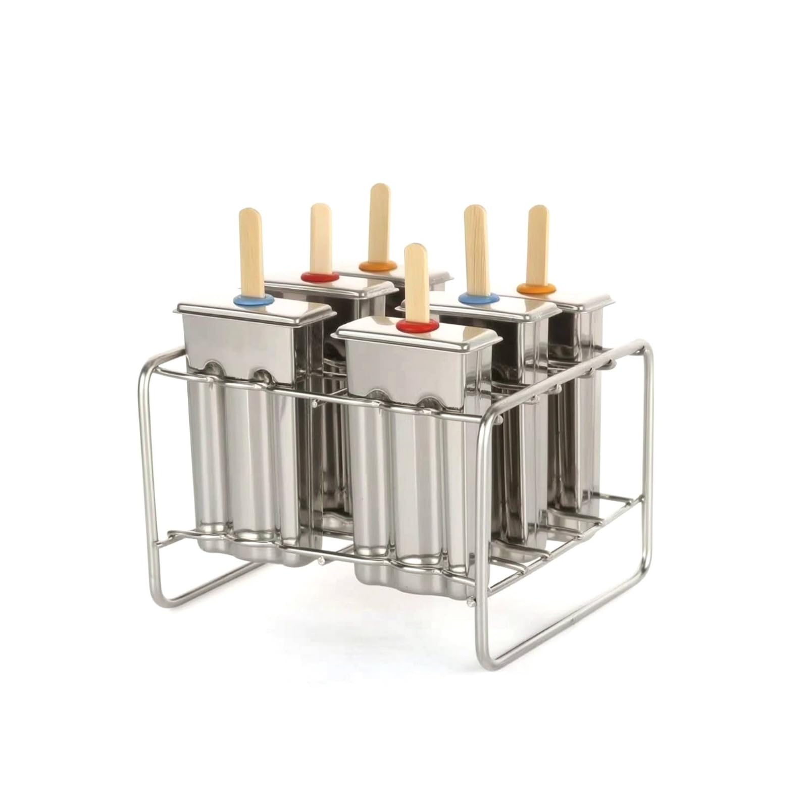 Moule à Esquimaux En Inox Réutilisable Moule à Glace avec Bâtons Compact Kit Moules à Esquimaux pour Congélateur, style to 2
