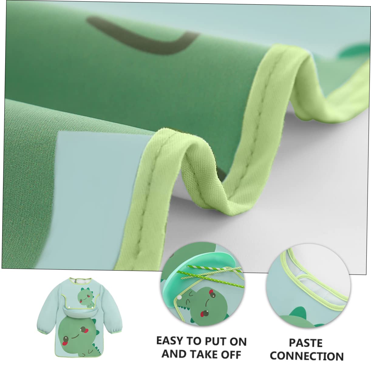 TOYANDONA Lätzchen malschürze kinder kinderschürze bibs Strapazierfähiger Kittel für Kleinkinder mit Latz Cartoon- -Schürzen Malkittel Säugling, der Schürze isst Polyester