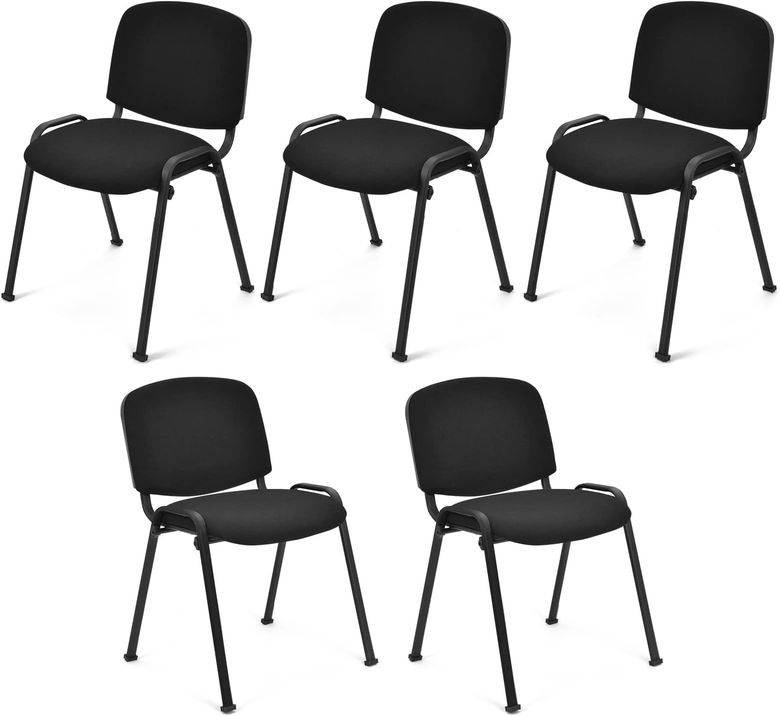 COSTWAY Waiting Room Chairs Set of 10, Stackable Conference