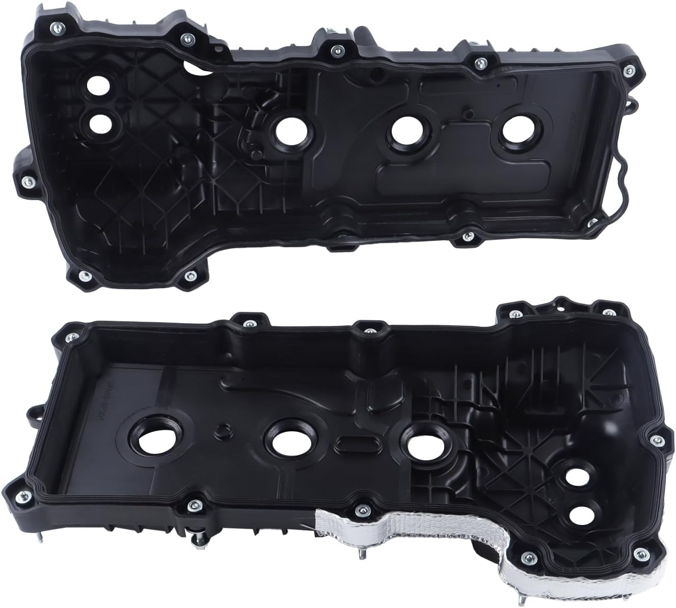 FEIDKS 2PC Engine Valve Cover Kit with Gasket & Bolt Compatible with Ford Explorer 2011-2019, F-150 2011-2012, Mustang, Taurus, Edge, V6 3.5L 3.7L, Replace # BR3Z6582G BR3Z6582R (Right+Left)