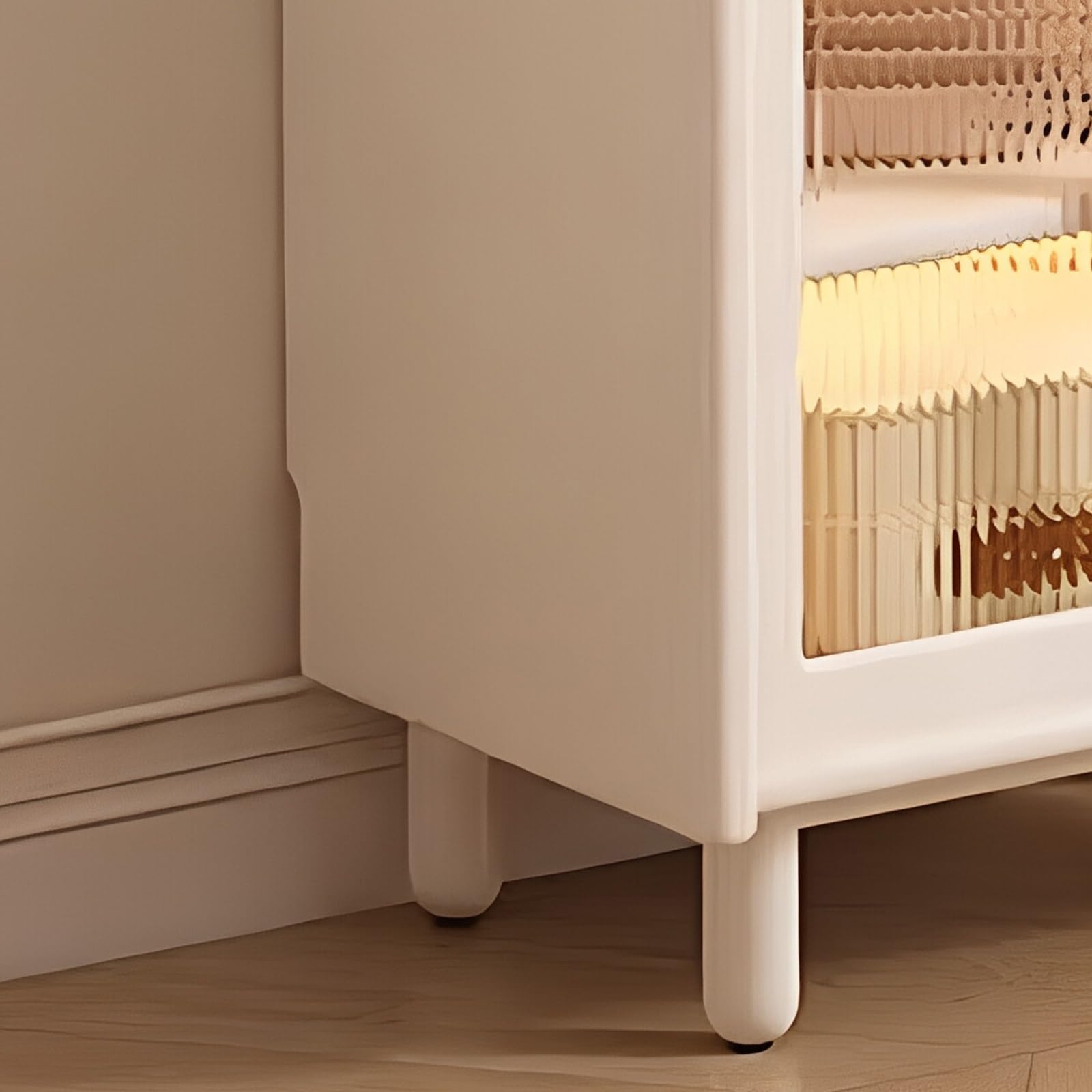 Zf9tBw5sH Unité d'îlot de Cuisine Armoire îlot avec Portes arquées en Verre cannelé, tiroirs et Pieds Solides