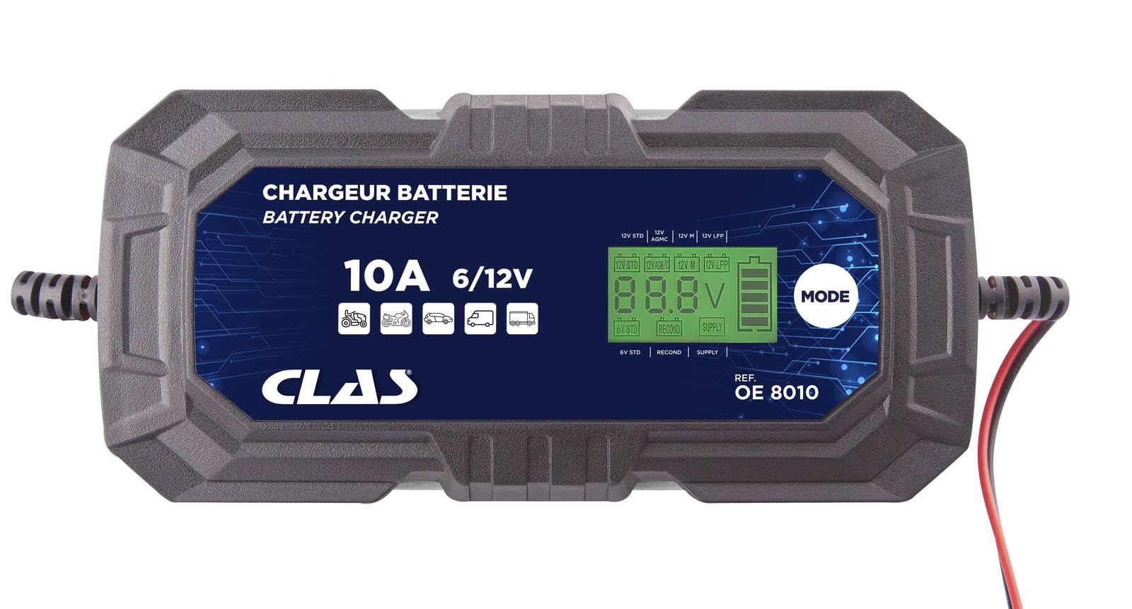 Chargeur de Batterie 10A - OE 8010 - CLAS Equipements