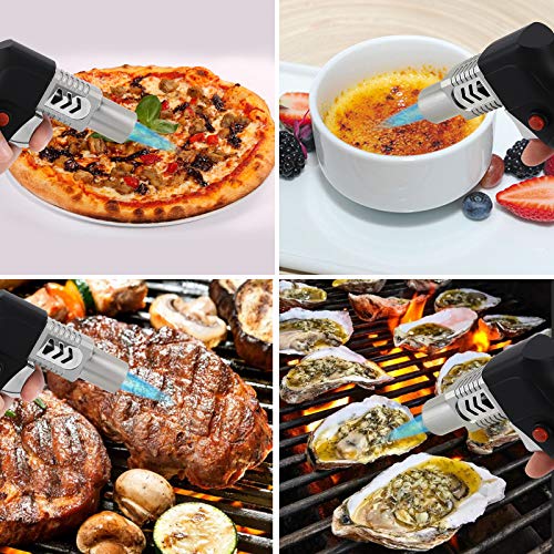 JDHON Küchenbrenner Flambierbrenner, Butan Gasbrenner, Nachfüllbar Bunsenbrenner Verstellbar Flamme für Creme Brulee… – Bild 6