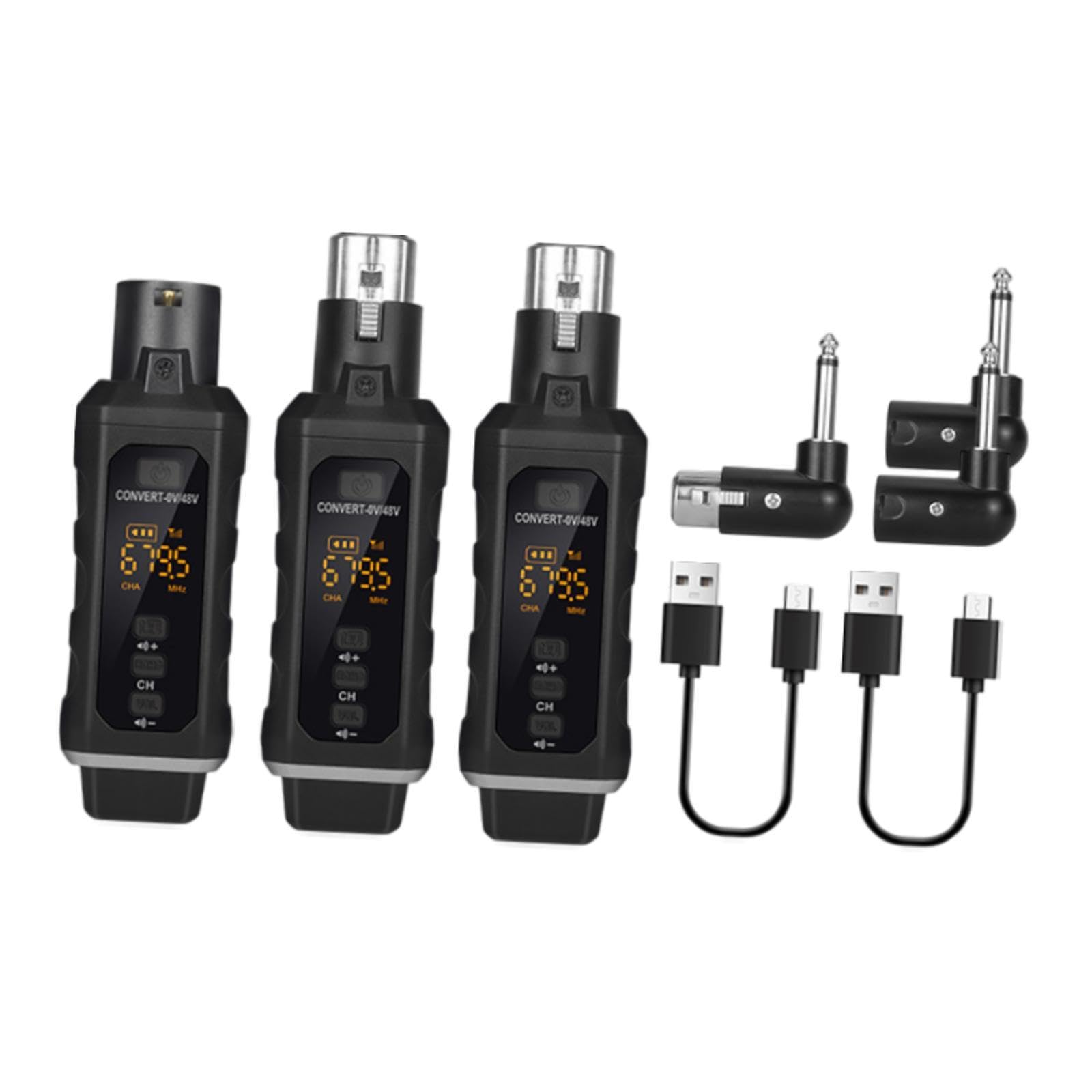 SECRET DESIRE Audio Transmitter and Receiver 48V for Audio Mixer Cordless Guitar Amplifier with 2 transmitter-picture-14