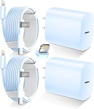 DiHines for iPhone 14 13 12 11 Fast Charger,10FT Long Fast Charging Lightning Cable with 20W USB C Charger Block for iPhone 14/14 Pro Max/13/13 Pro Max/12/12 Pro Max/11/11Pro/XS/Max/XR/X,iPad,Blue