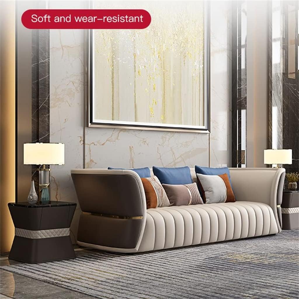 Italian Leather Sofa Model House Designer Large Apartment Villa Living Room