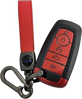 Coolbestda for Ford Key Fob Cover Glove Case TPU Shell Protector Holder Key Chain Compatible with 2018 2019 2020 2021 2022 Ford Edge Explorer Expedition Mustang Fusion Raptor Bronco F150 F250 F350