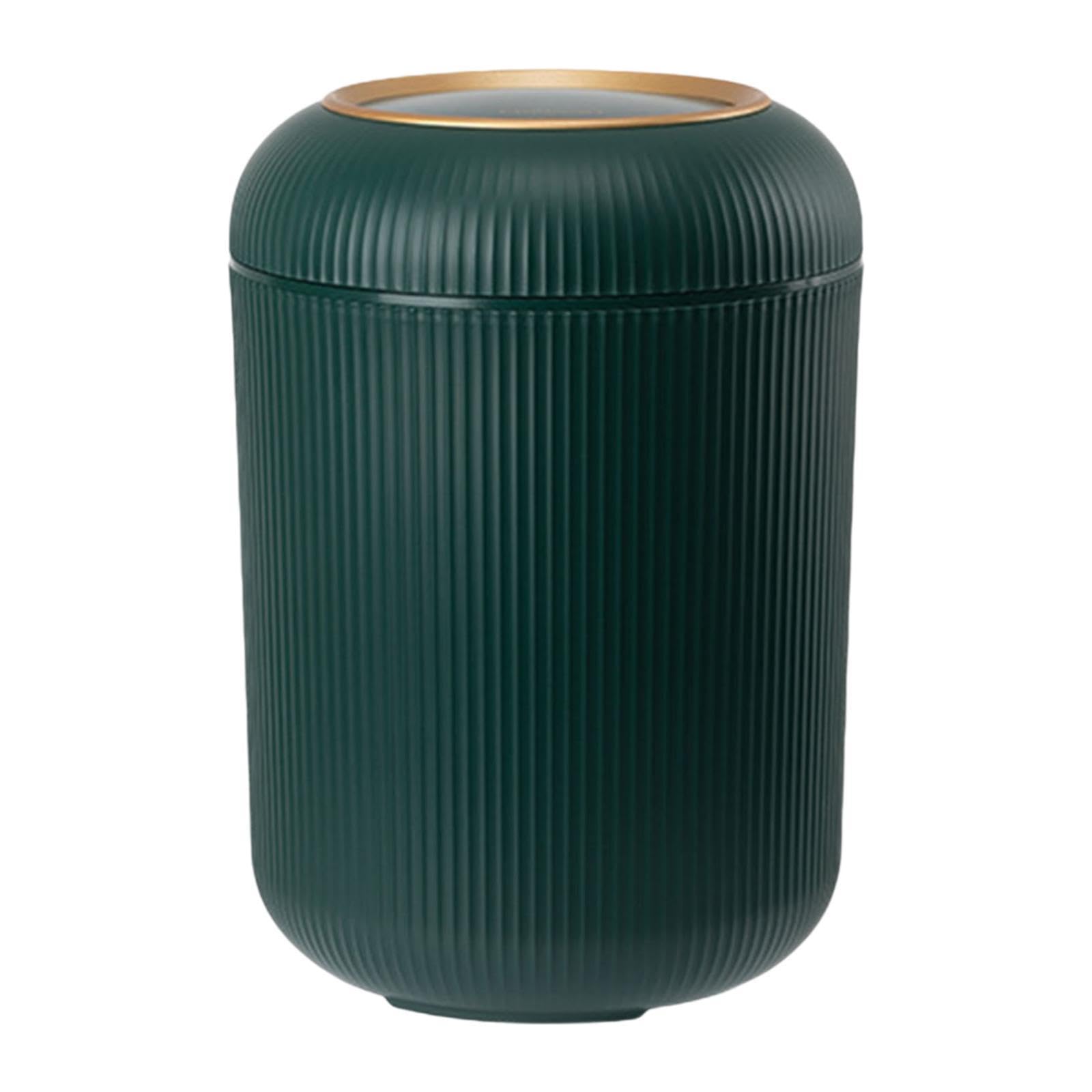 LOVIVER Waste Bin Wastebasket Dustbin Versatile Waste Paper Bucket Desktop Trash Can for Countertop Dresser Coffee Table Living Room, green
