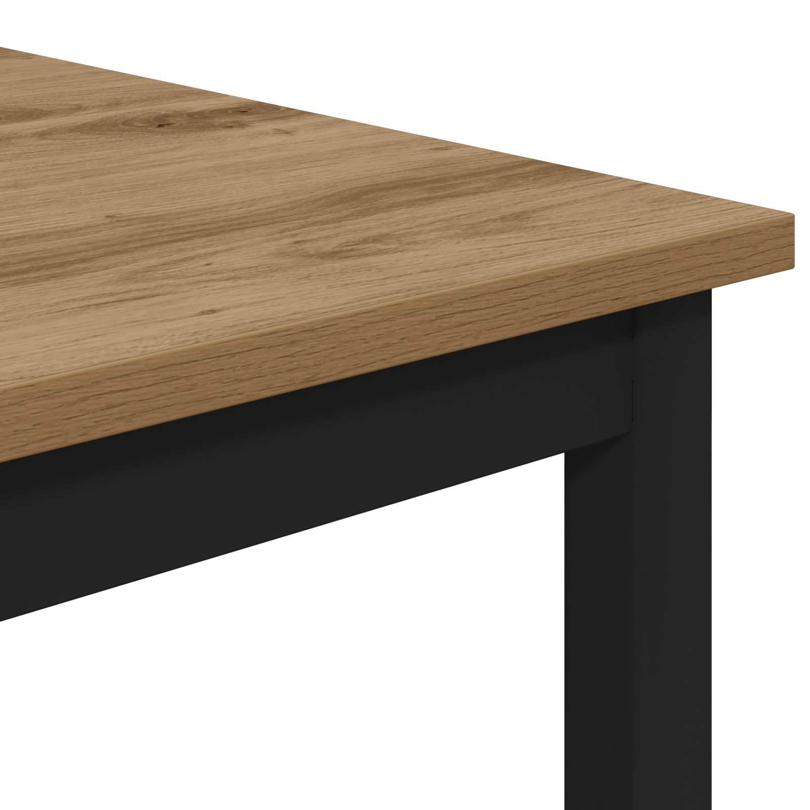 Anself Mesa de Bar 52x52x110 cm Tablero de Madera Roble Artisan con Estructura de Acero para Sala de Estar