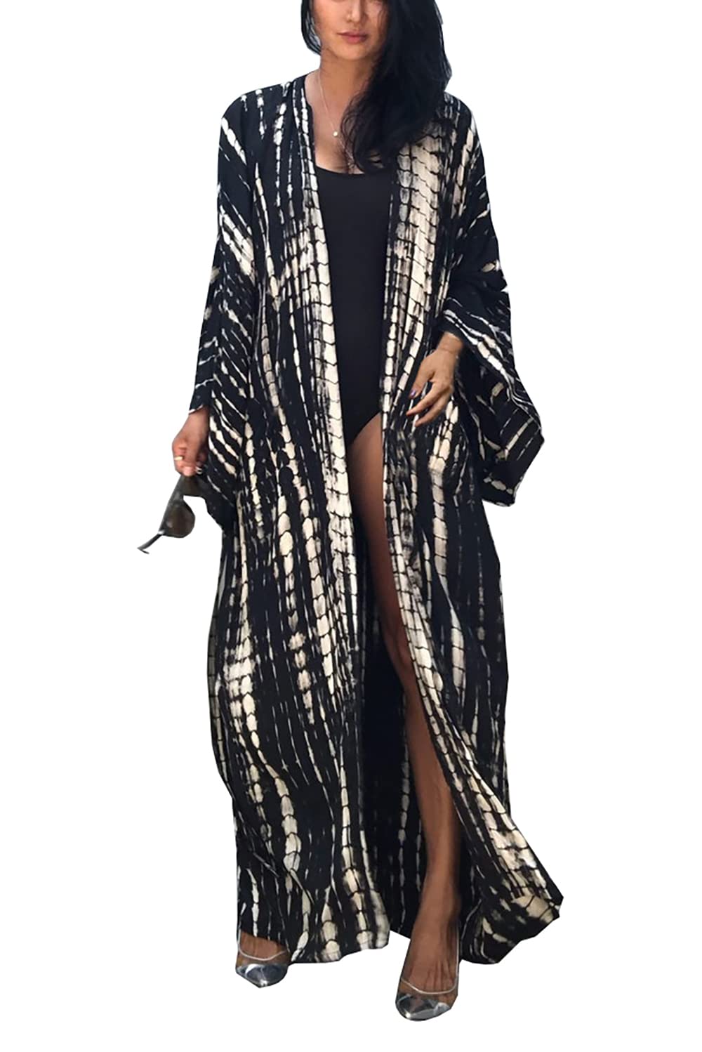 Maxi Kimono Dress Boho Cardigan Robes Beach Cover-ups Bikini Bathrobes