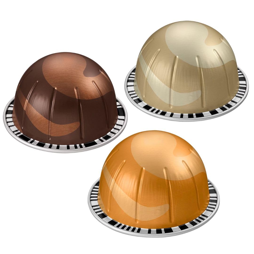 Barista Creations Best Flavored Coffee Pack - Rich Chocolate, Sweet Vanilla, Golden Caramel Capsules (30 Pods)