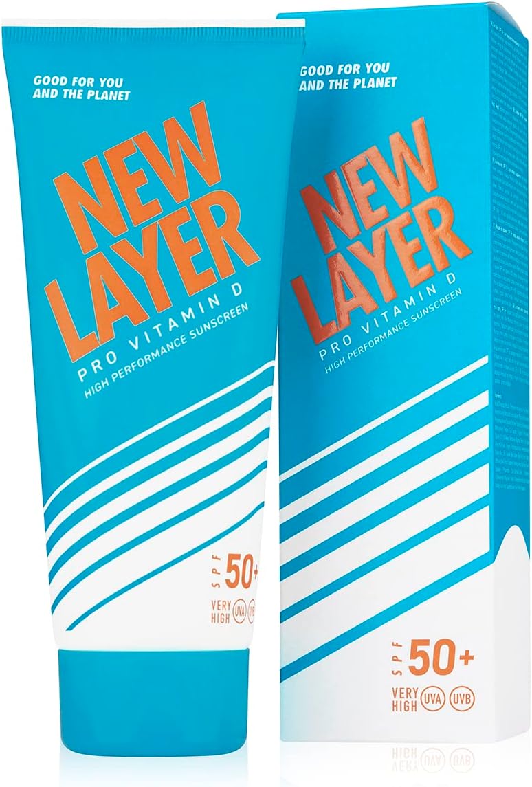 New LayerSunscreen | SPF 50+ | Pro Vitamin D | Fast absorbing | Long lasting | Free of microplastic | Reef-friendly | Free of oxybenzone & octocrylene | Water resistant | Climate neutral (200ml)