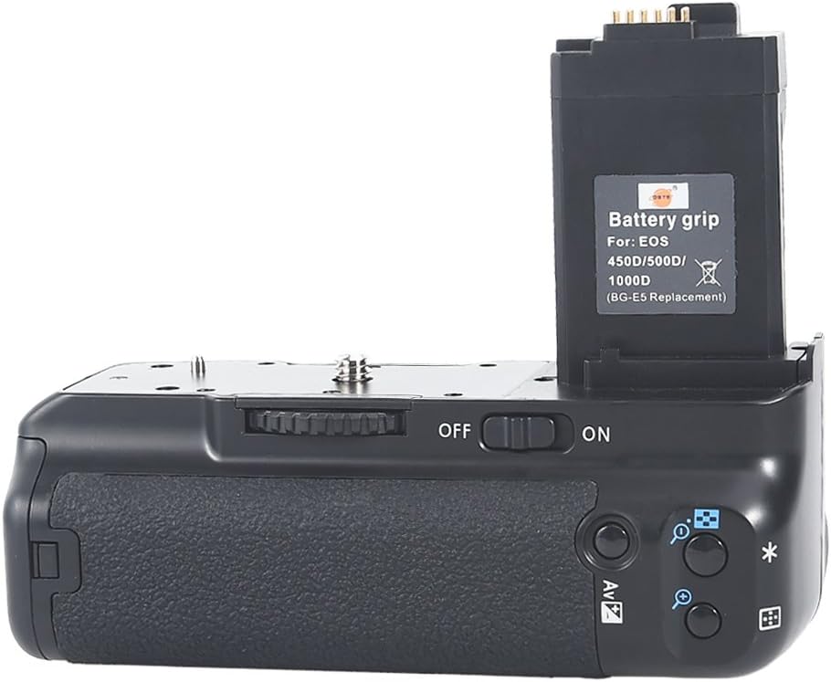 DSTE Replacement for Pro BG-E5 Vertical Battery Grip + 2X LP-E5 Compatible Canon EOS 450D 500D 1000D SLR Digital Camera