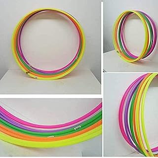 FlickBuyz Multi-colour Plastic Solid Plain Hula Hoops 55cm(22") Kids Fun Activity Games Adults Fitness Exercise Hoops Sporting Good Fitness