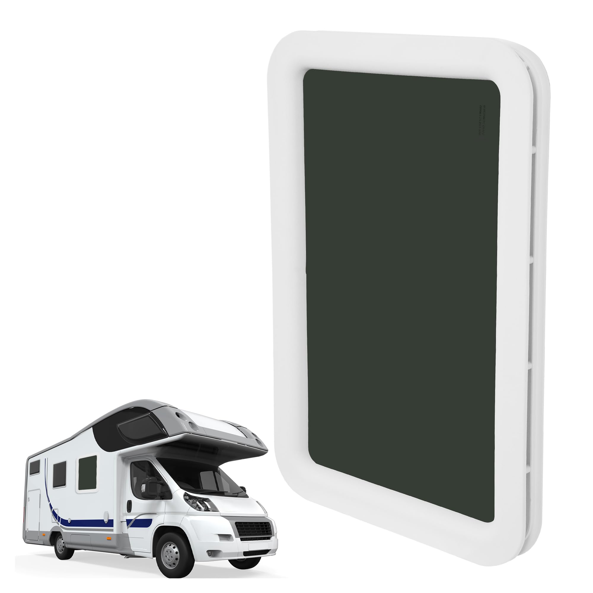 HECASA RV Entry Entrance Door Window Teardrop Vertical Slide RV Window