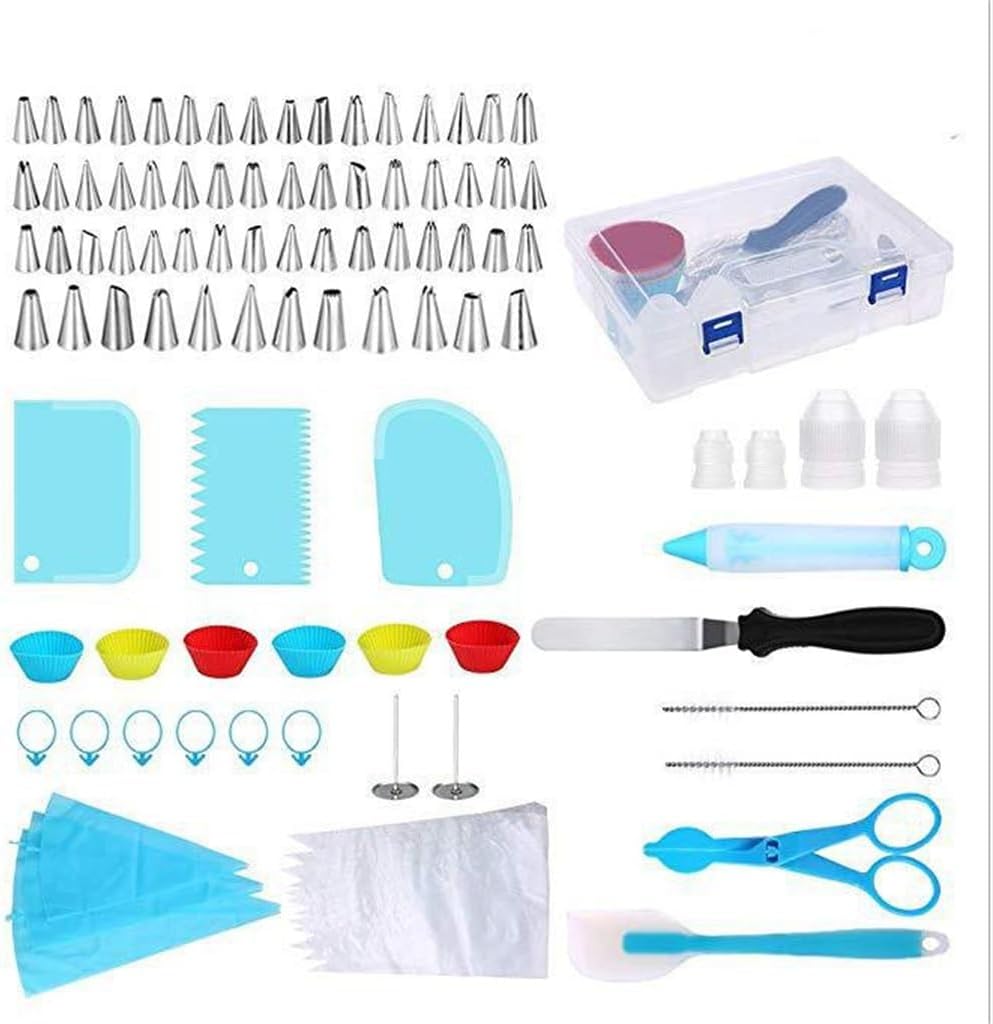 102 Piece Set Of Flower Mouth Cake Silicone Cup Nail Bag