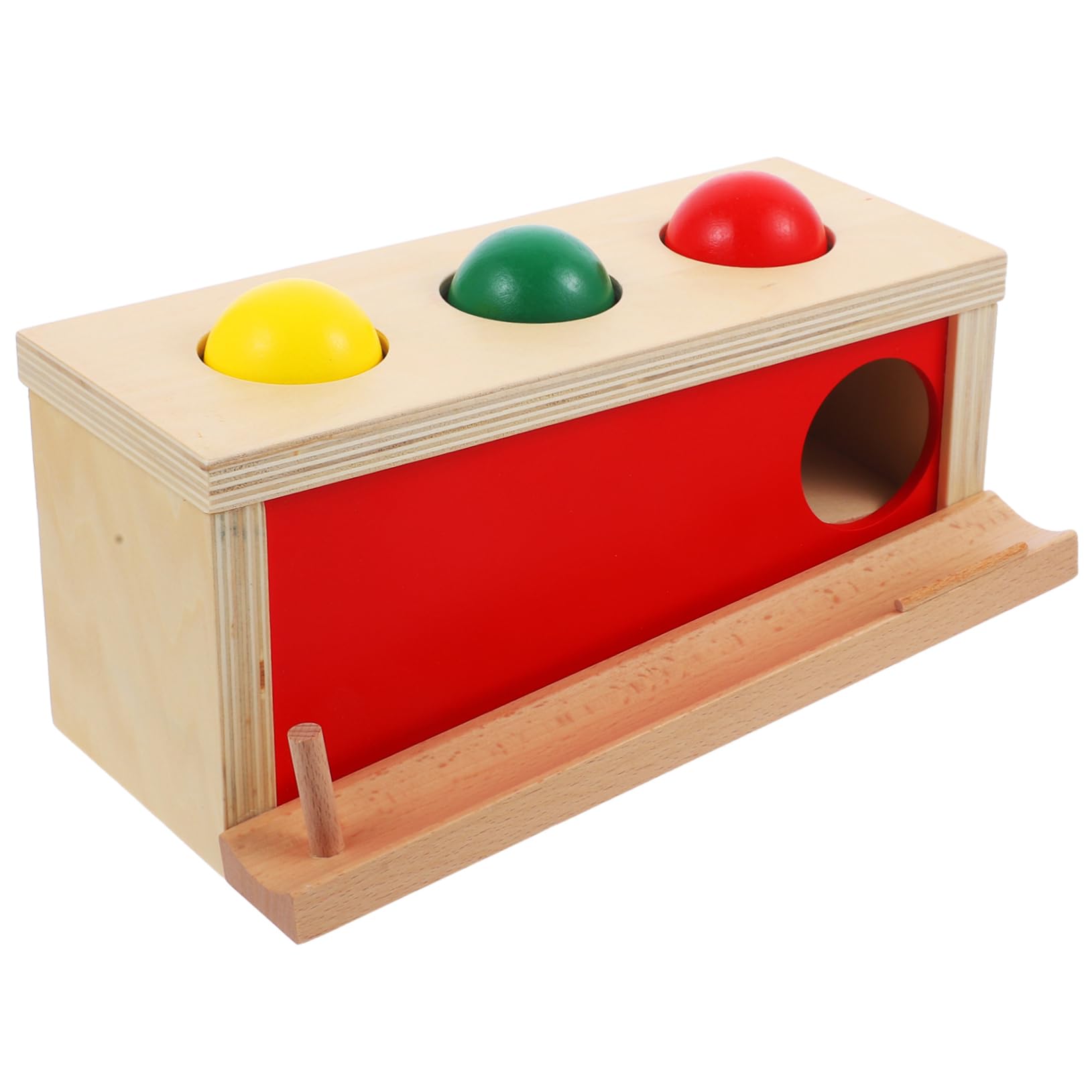Holz Ballwurfbox Spielzeug für Babys und Kinder ab 1 Jahr | Hand Auge Koordination, Eltern Kind Interaktion, Frühförderung für 9 bis 18 Monate