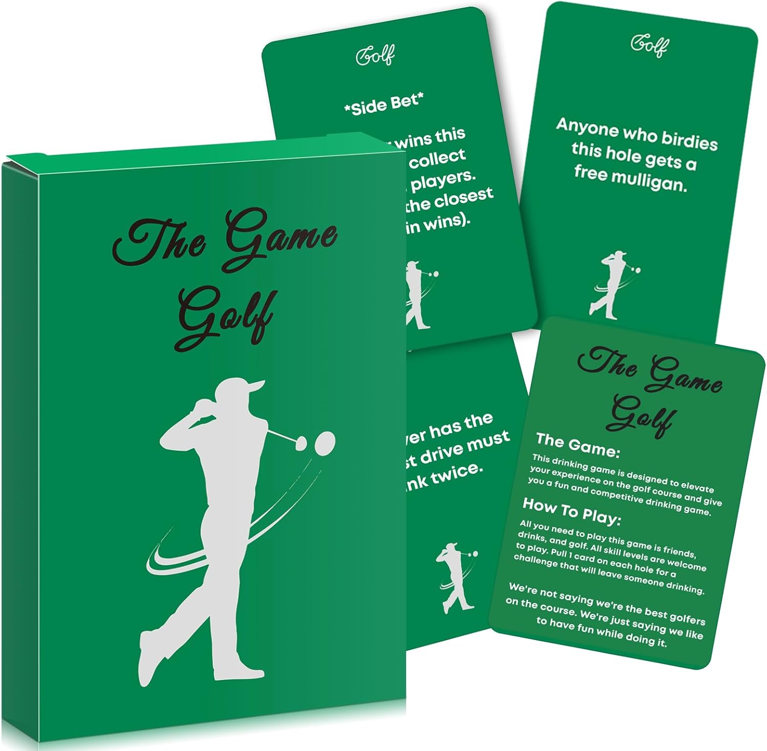 WinnerWhy Golf Card Games, Include 33 Challenge Golf Cards and 1 Instruction, Interactive Social Game for Golfers, Portable Group Activity with Creative Rules for All Skill Levels