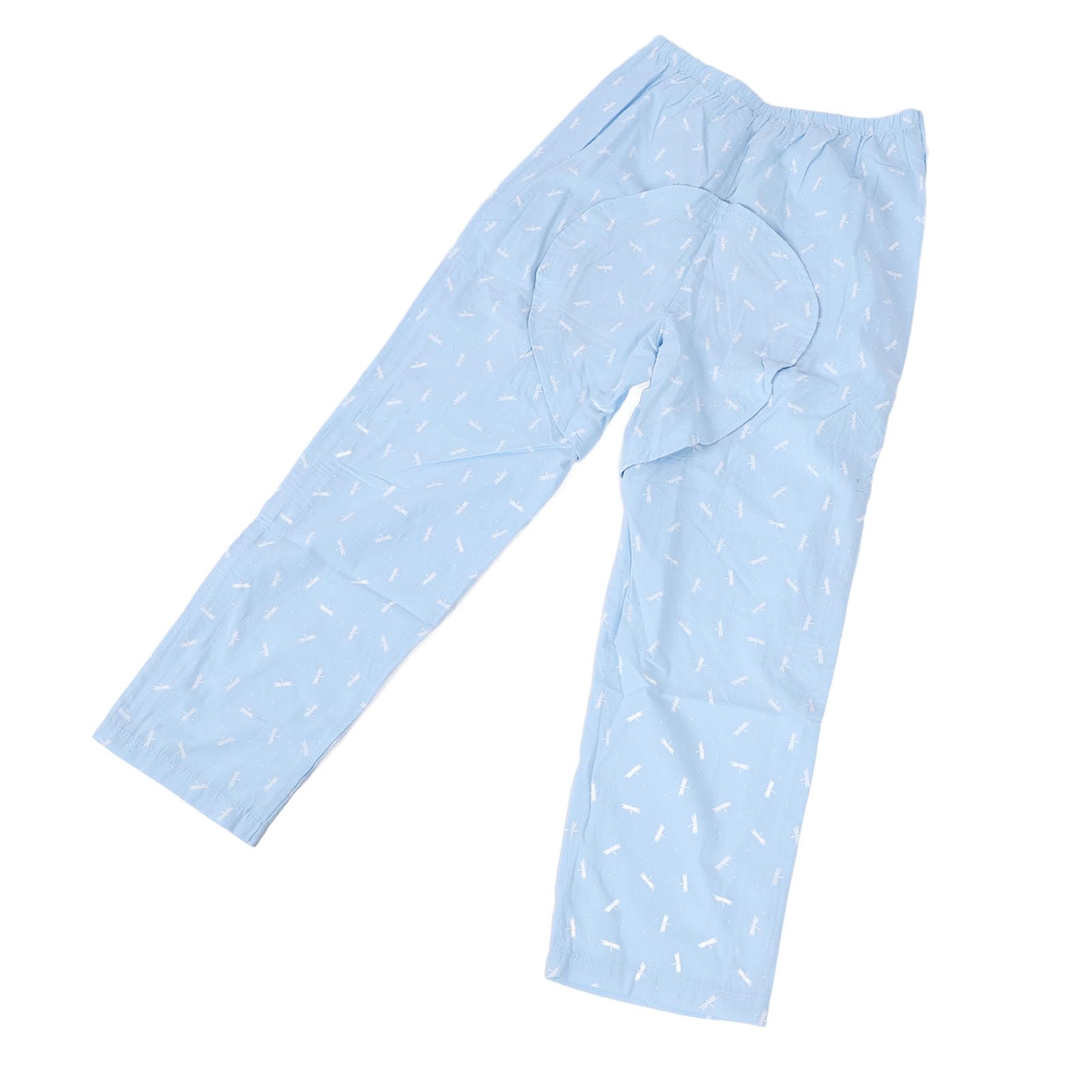 Pongnas Pantaloni per Pazienti Costretti a Letto Abbigliamento per Disabili con Cerniere Design con Apertura Sul Cavallo per Anziani Cura Dell'incontinenza Post Operatoria Stampa