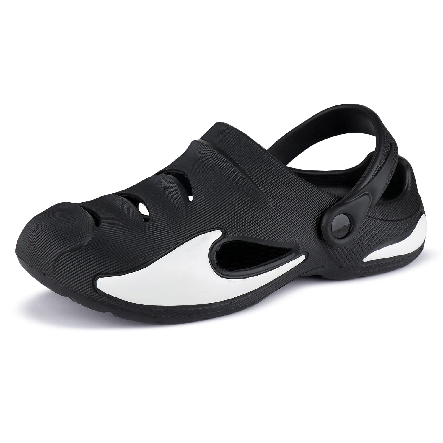 Stylish Clogs for Men with Adjustable Backstrap Lightweight & Comfirtable EVA Slip-On Waterproof Anti-Slip Casual Clogs Fit True Size for Indoor & Outdoor-image-0