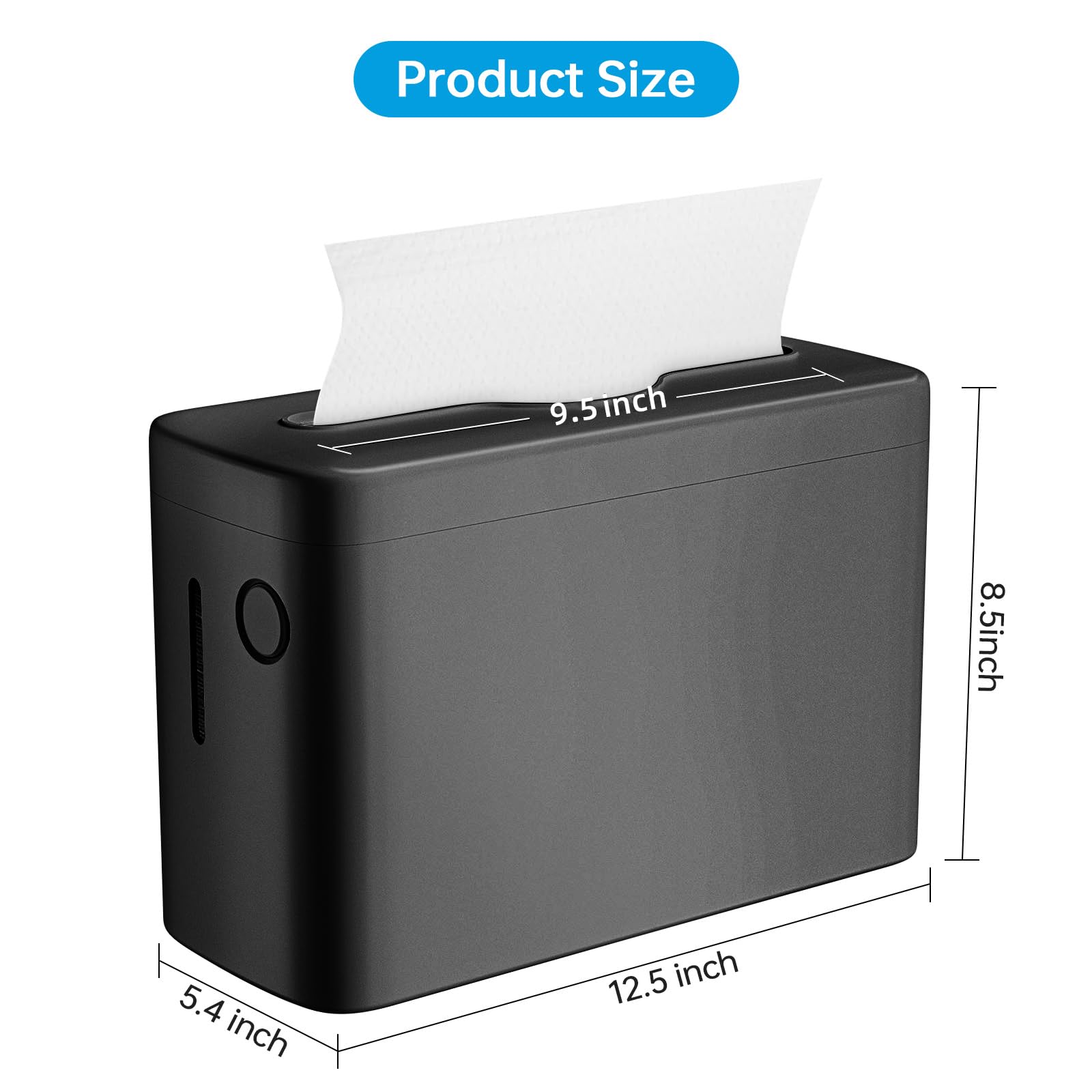 Dispensador de toallas de papel para encimera, dispensador comercial de toallas de papel multipliegue/triple pliegue/C y Z plegable, dispensador de toallas de mano para baño, dormitorio, cocina,