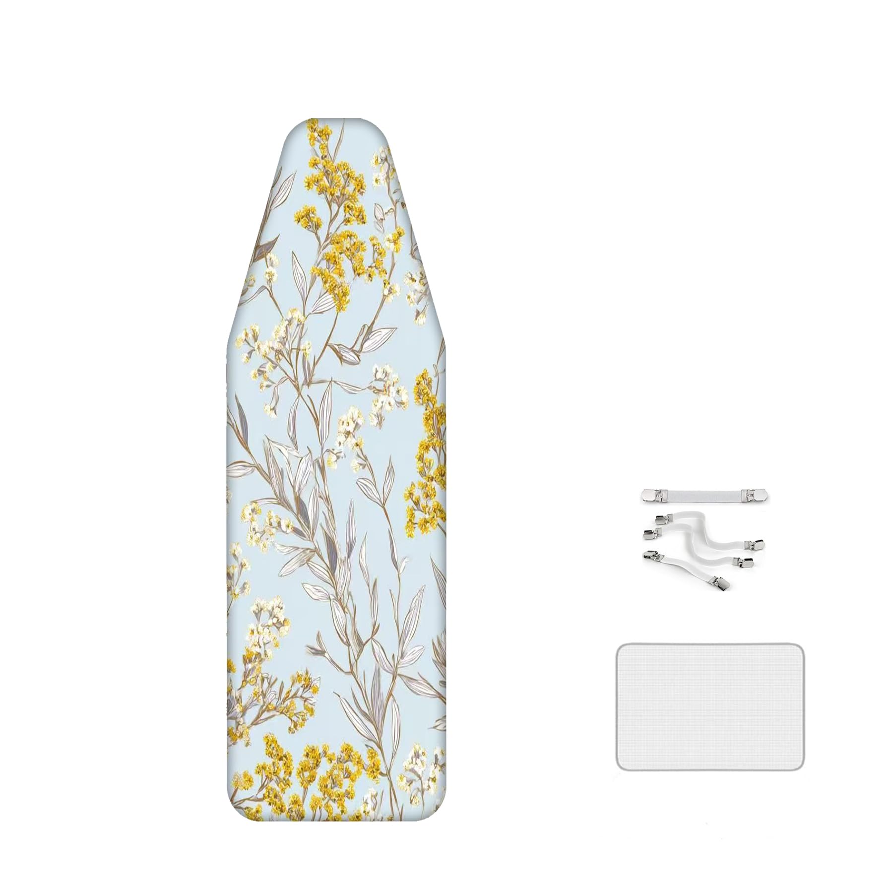 Thickened Ironing Board Cover, Cotton - 2-In-1 Design, with Fasteners, Replacement Covers 157x58cm, Suitable for Large Steam Ironing Boards