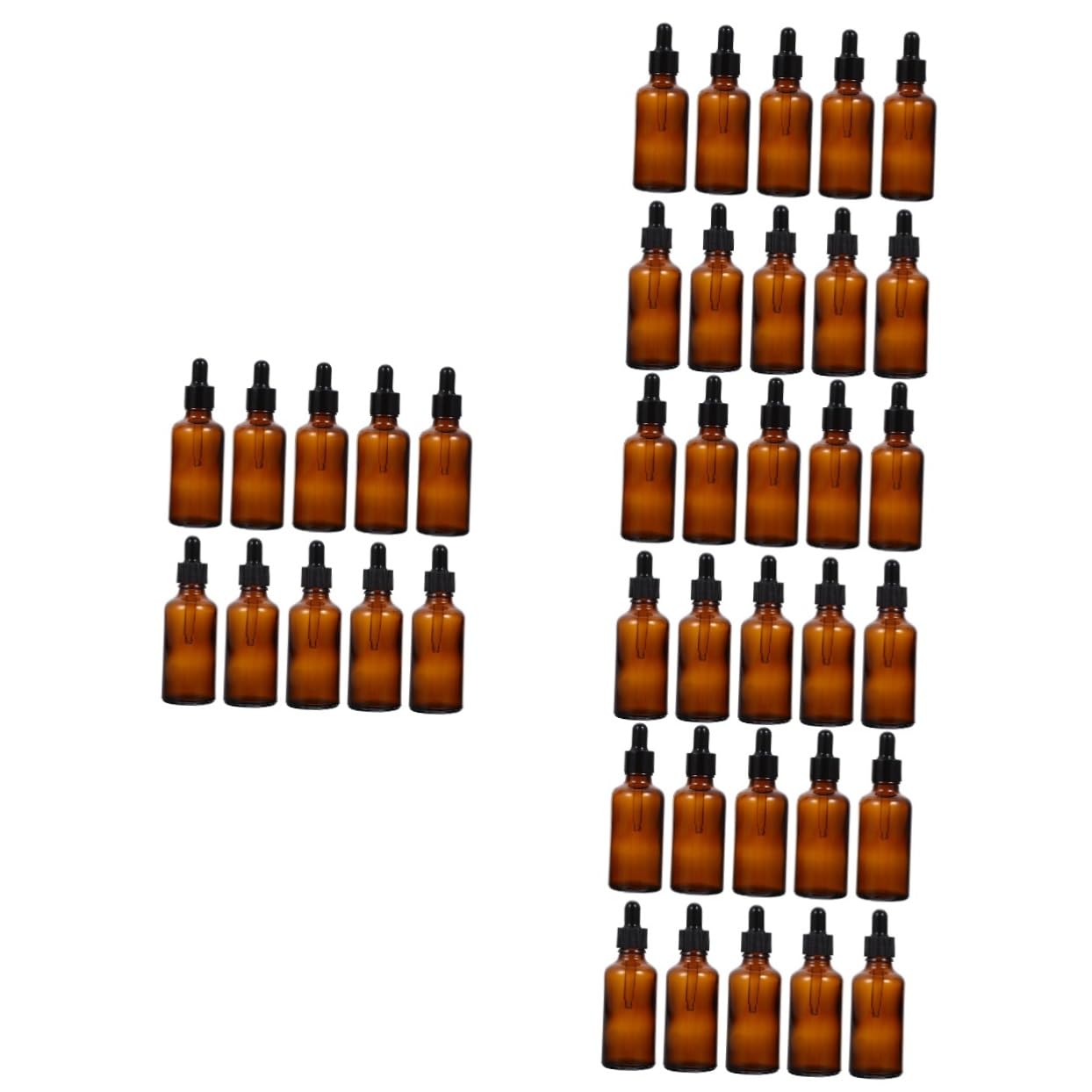 40 botellas de vidrio para aceites esenciales, botellas de líquido cosmético, frasco cuentagotas de vidrio, cuentagotas vacías, de de cutícula, de líquido de