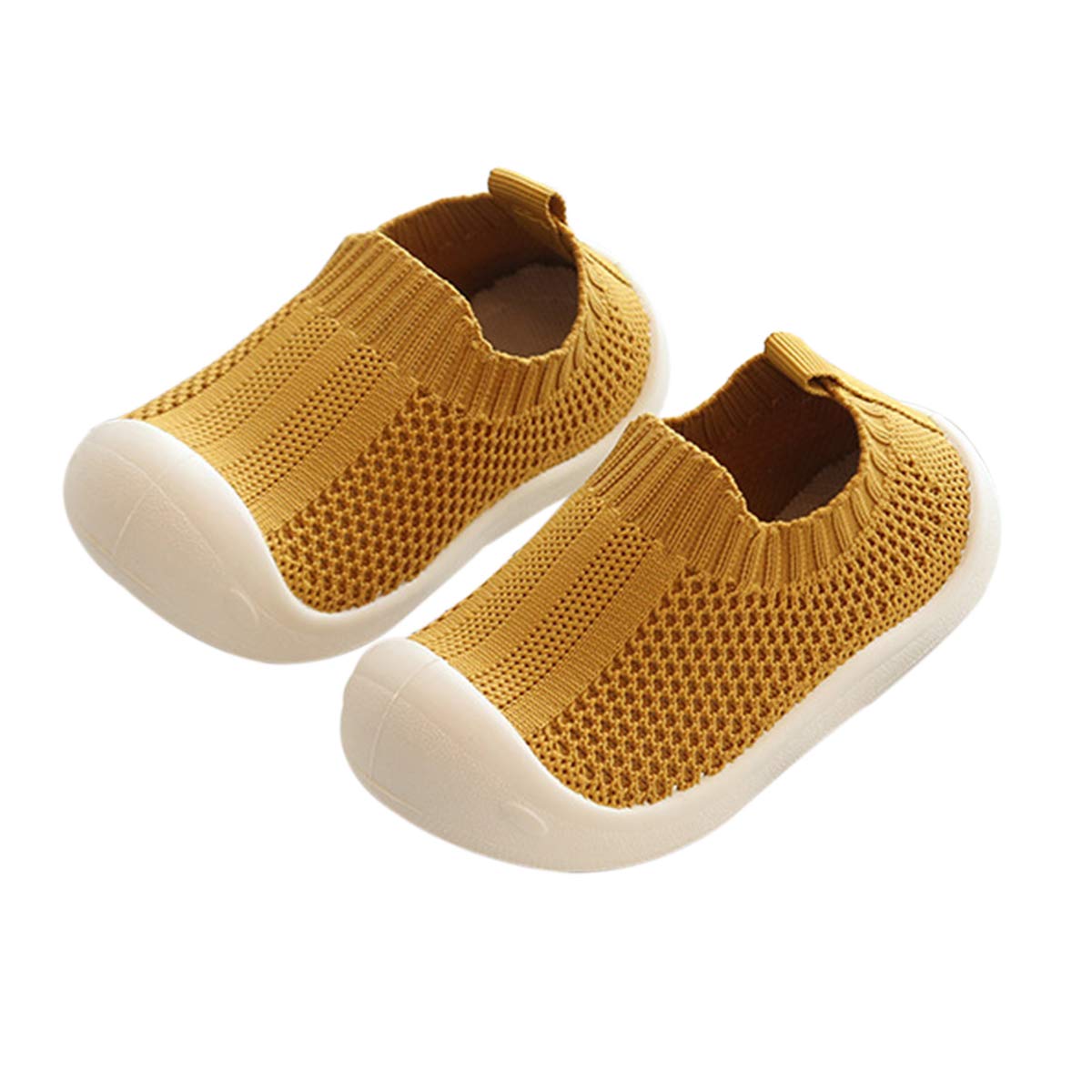 DEBAIJIAToddler Shoes 1-5T Baby First-Walking Kid Shoes TPR Material Slip-on Sneakers Soft Sole Non Slip Mesh Breathable Lightweight Trainers