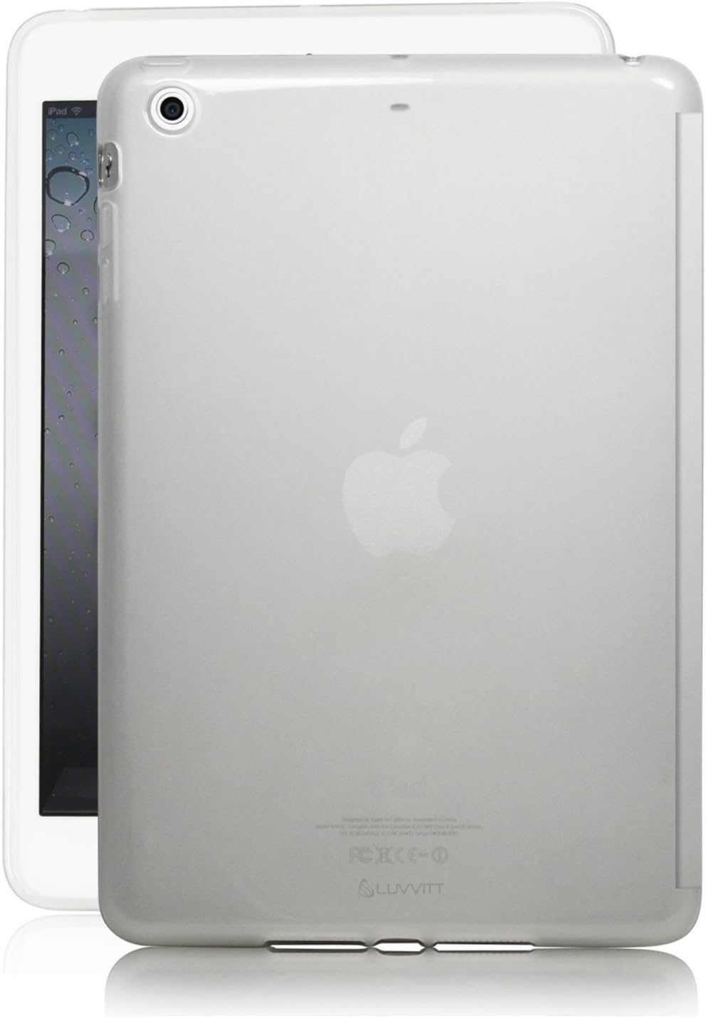 iPad Air 2 Case, LUVVITT® Dolce Soft Skin TPU Back Cover for iPad Air 2 (with Smart Cover Cutout on The Side/Smart Cover Compatible) - Transparent Frost
