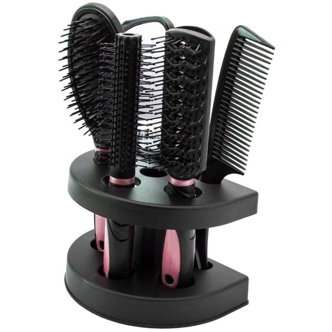5PCS Haarpflege Pinsel Set Frauen Kamm Set Damen Salon Haar Massage Professionelle Styling Werkzeuge mit Spiegel Halter