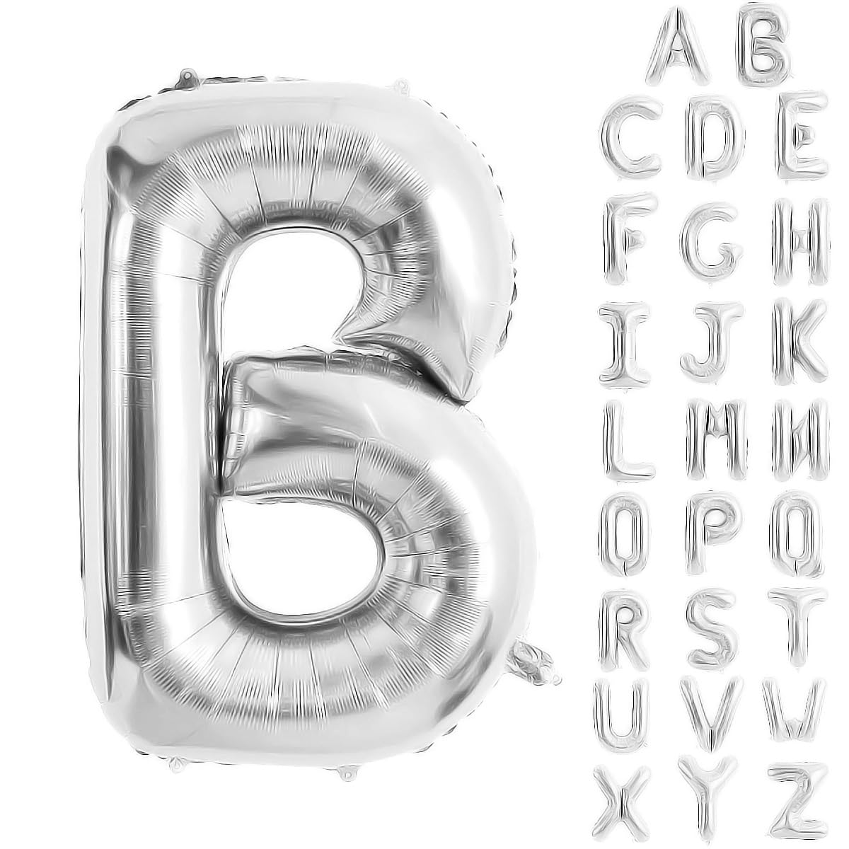 Silver Letter Balloons 40 Inch Large Alphabet Balloon Letter B