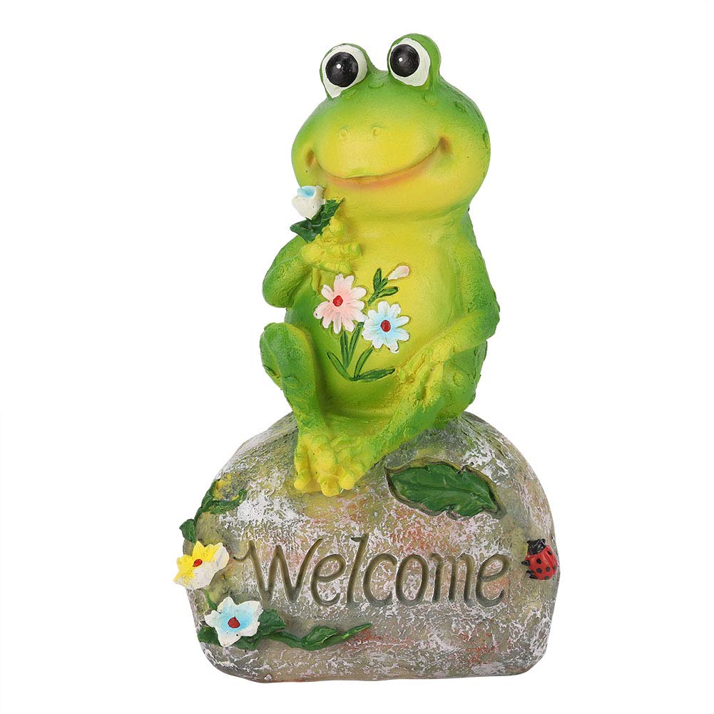 Animal Ornament, Frog Ornament Colorfast and Durable Safe with Premium Resin for Pond Yard Garden, Etc for Family and Friends'$