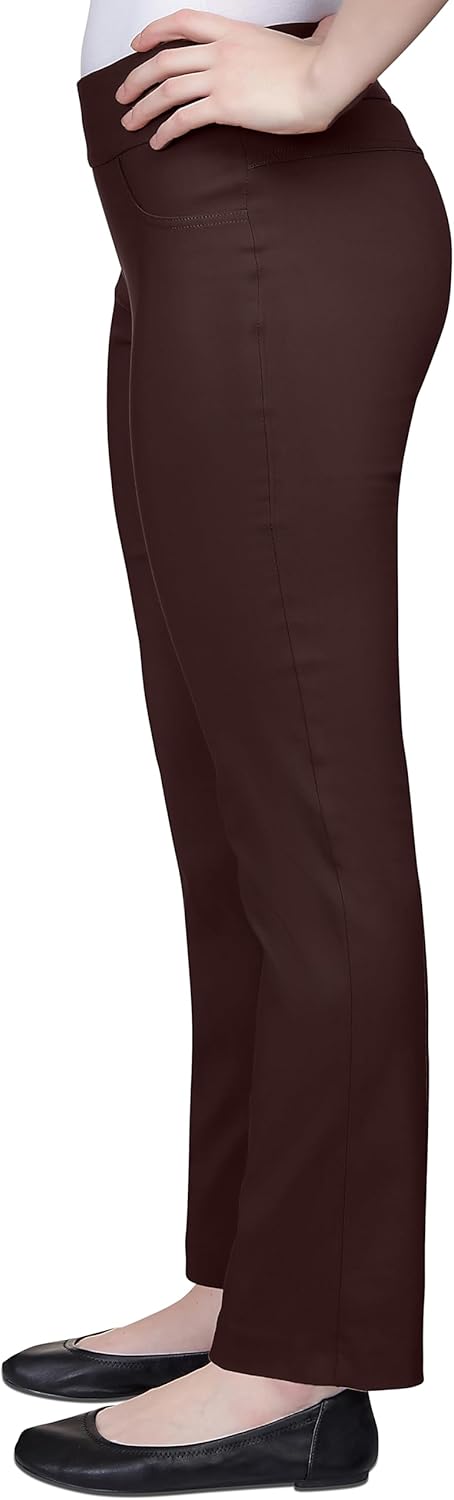Ruby Rd. Womens Ruby Rd. Womens Mid-Rise Pull-on Straight Solar Millennium Tech Pant - Image 4