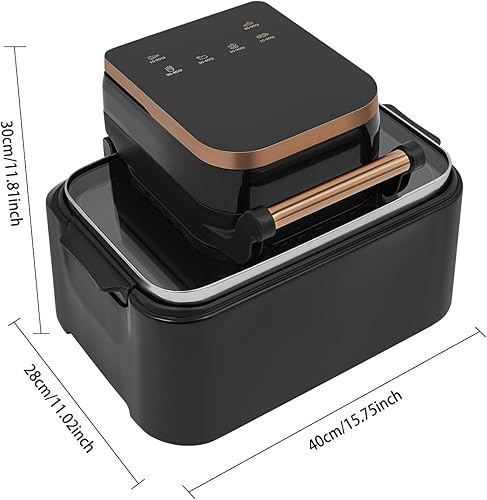 Miniatura 2 de Freidora de aire grande 6 en 1 de 12.68 cuartos de galón, freidora eléctrica multifuncional para encimera de 1700 W con ventana de visualización