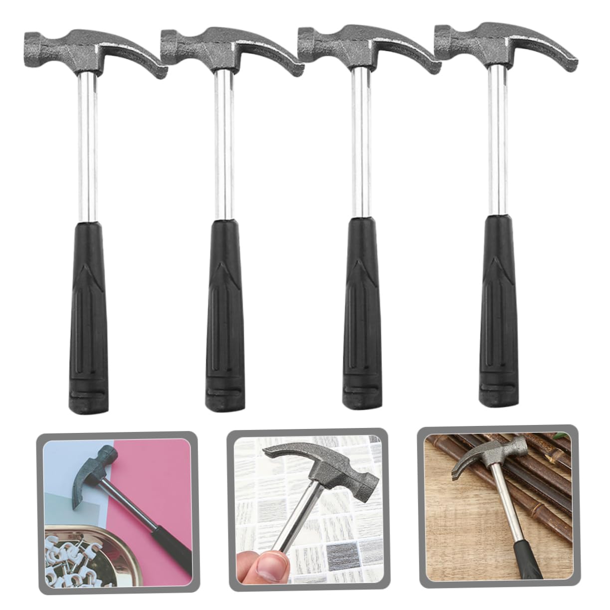 SEWACC Portable Hiking Accessory 6pcs Mini Hammer Tent Stake Mallet for Quick Tent Repair