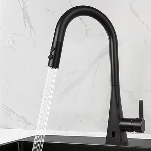 Miniatura 6 de Hibbent Pulverizador extraíble para fregadero, cabezal de grifo de cocina de 2 funciones, cabezal rociador desplegable para baño con conector macho