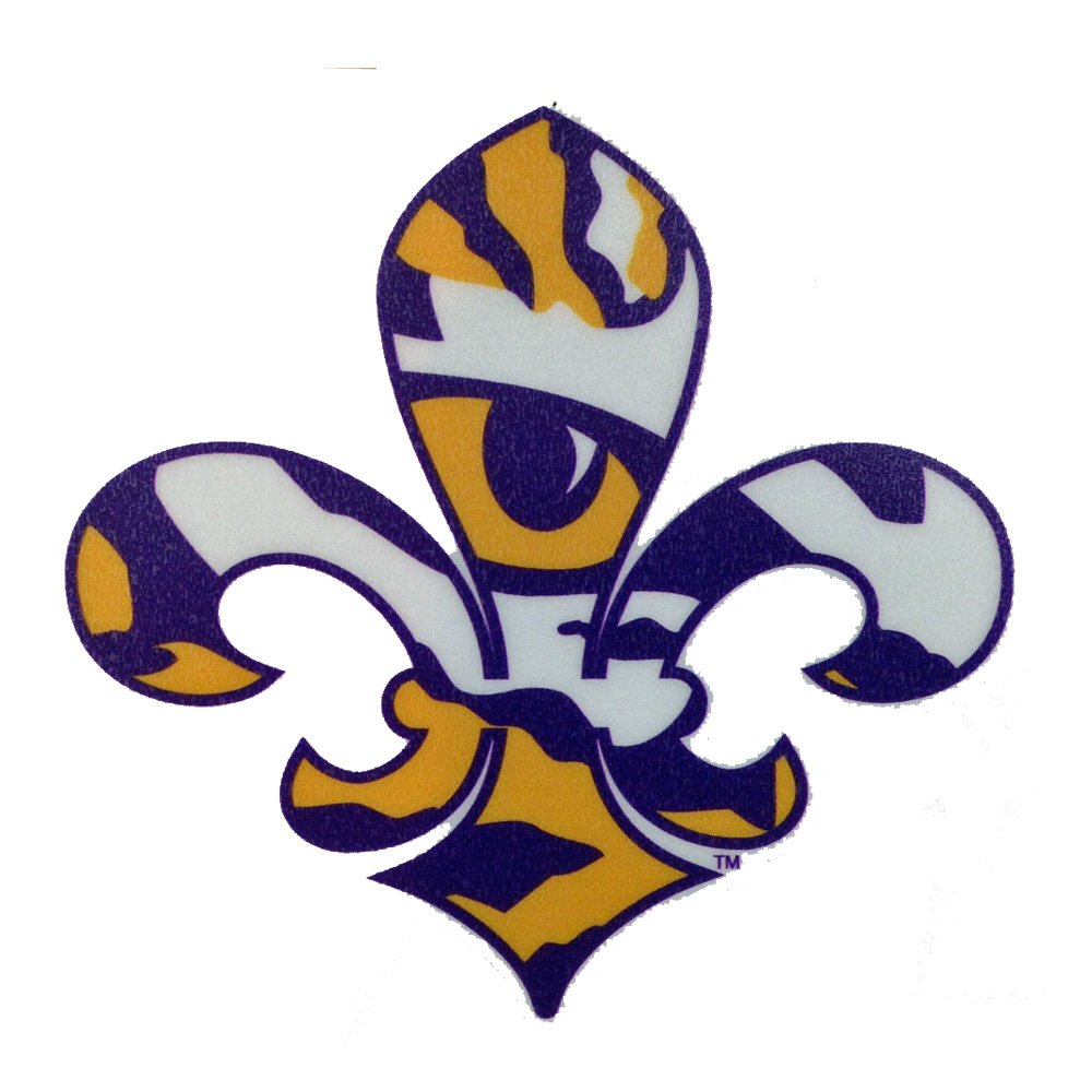 Craftique LSU Tigers Fleur De Lis Decal - 4"