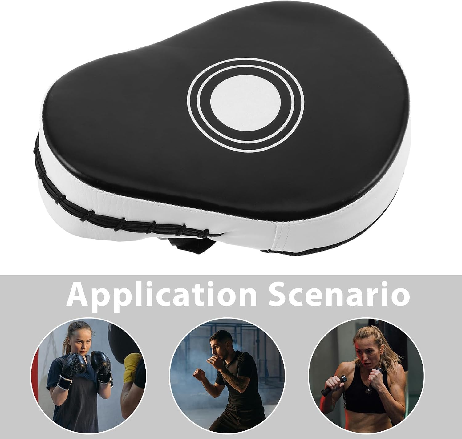 Boxing Curved Focus Punching Pads Mitts Handheld Shock Absorption Pu Material Hand Target for Trainer's Hands and User's Fists Training in Group Scenarios