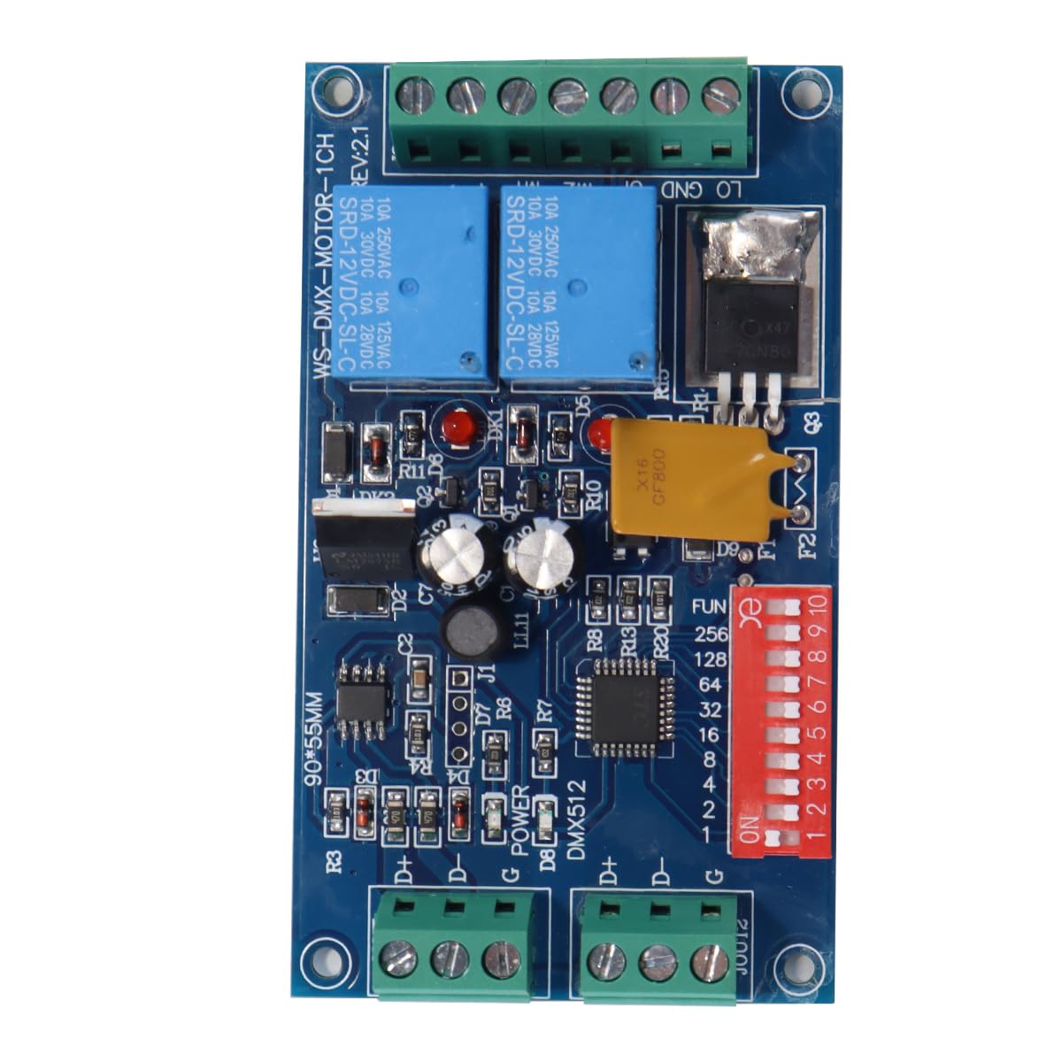 Contrôleur de signal DMX512 HUBa WS-DMXMOTOR-1CH-BAN 6-36V