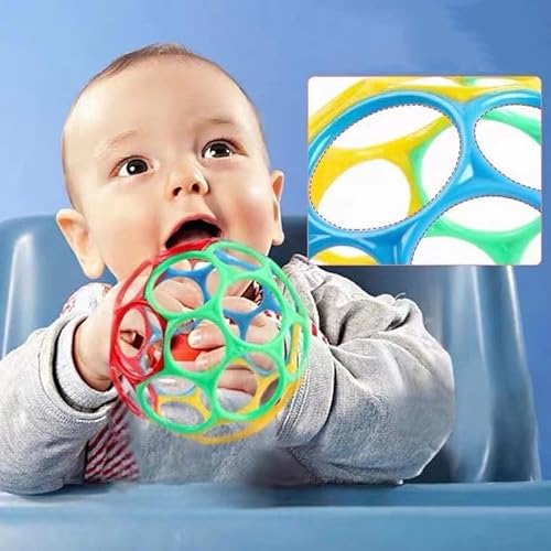 Fokroin Greifball für Babys, O Ball für Babys, Bright Starts, Weiche Beißring BPA-frei Silikon O Ball, Baby Trainingsball Geeignet für Männer und Frauen, Neugeborene, Kinder Bälle für Kinder