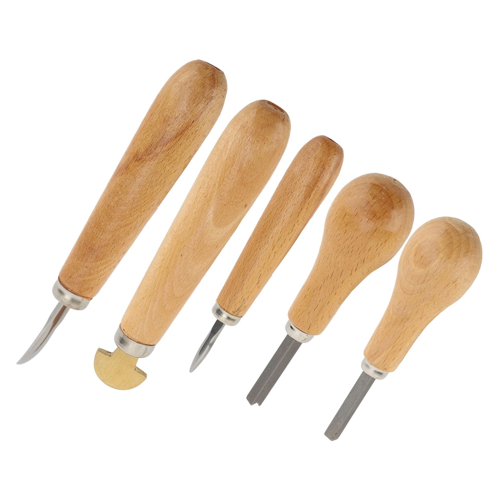 5Pcs Jewelry Setting Tools, Beech Wood, Metal Jewelry Stone Prong Pusher, Engraver Tool Set for Professional Jeweler Beginners
