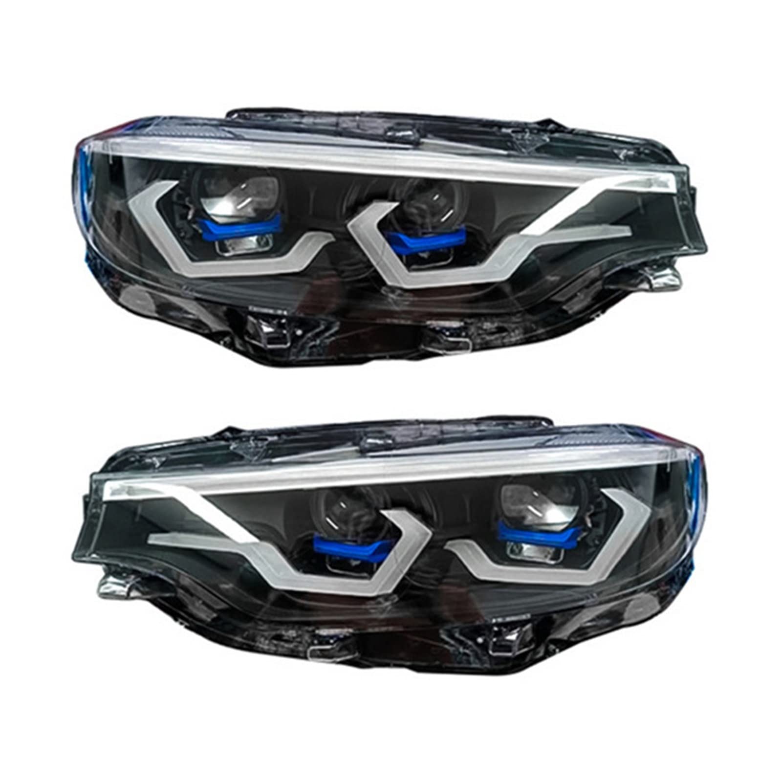 2pc Led Headlights Accessories Car Headlight Assembly Compatible With BMW 3 Series F30 F35 2013-2019(Replace Xenon)