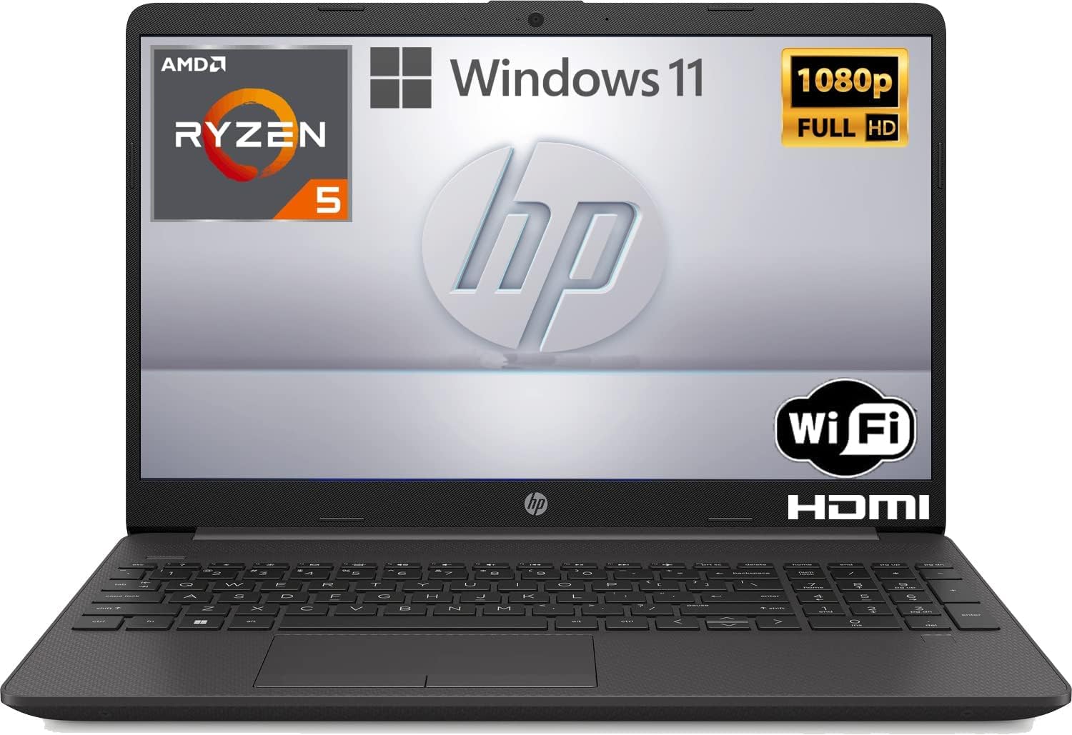 HP Notebook, Ryzen 5 5500U 6 Core 4 Ghz, SSD da 1000 Gb Display