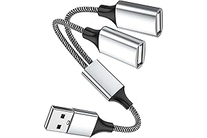 Fidioto USB A Keyboard Splitter- Share Devices, Avoid Plugs Hassle