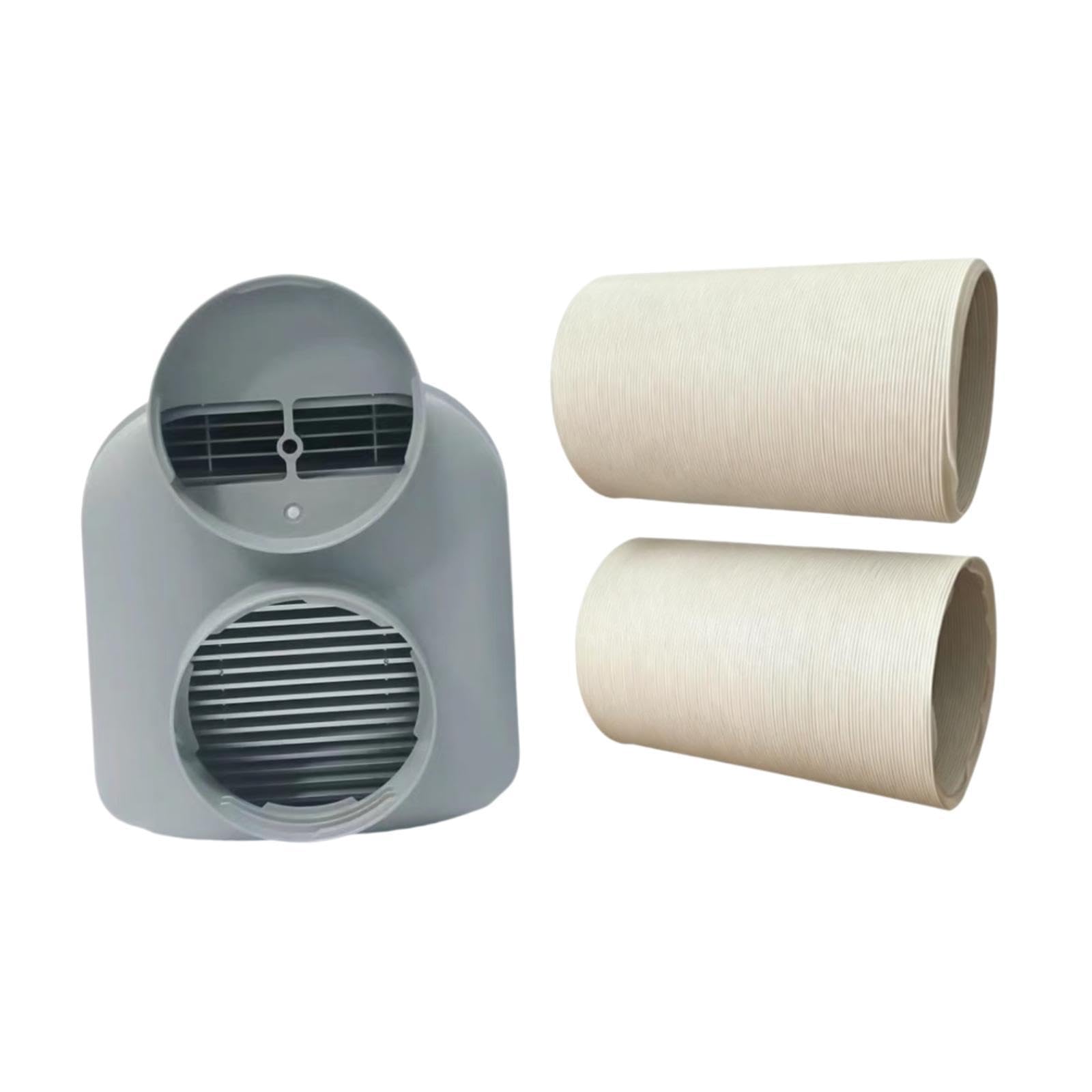Évacuation de climatiseur portable sans perte de frais via connecteur double tube