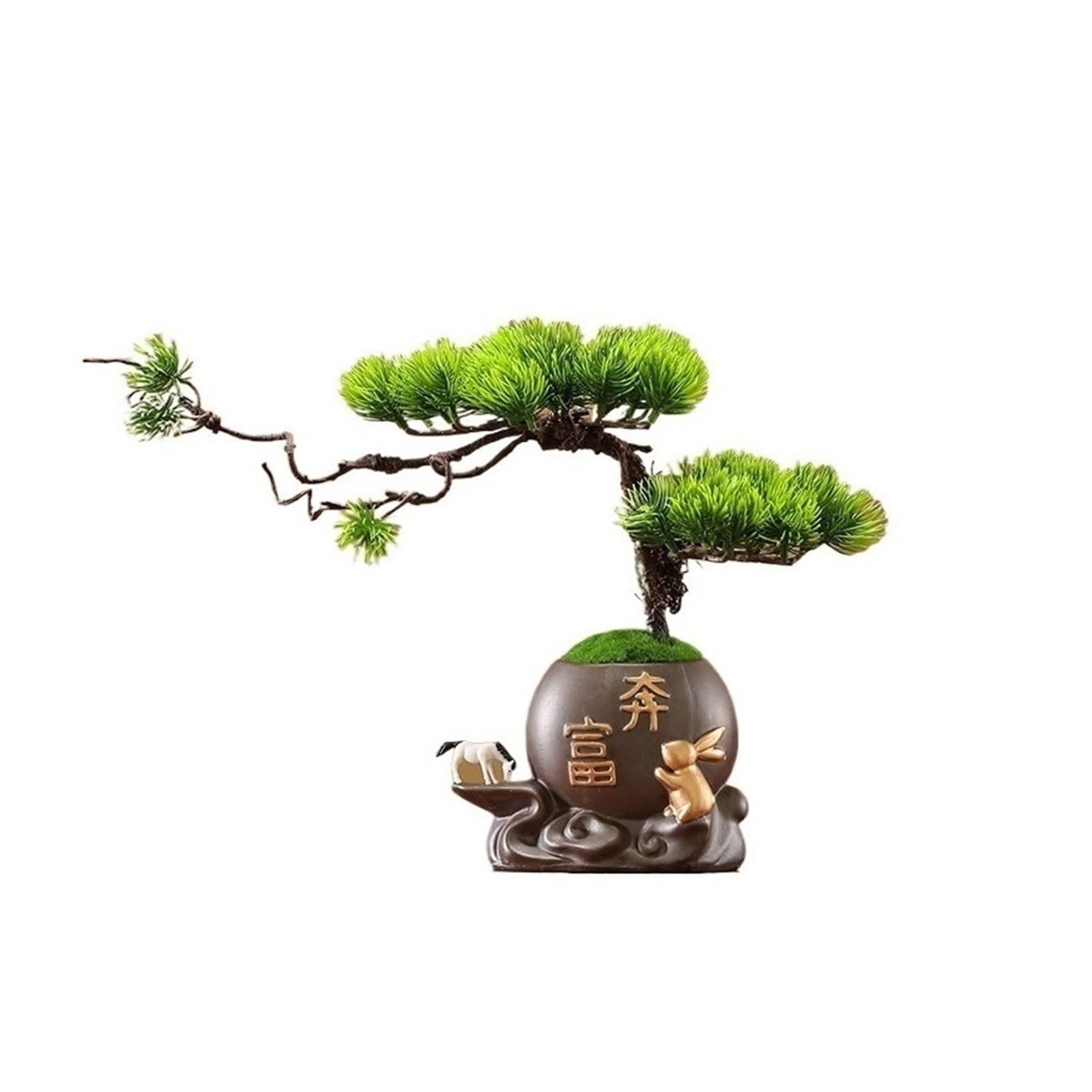 Fake Tree Artificial Bonsai Pine Tree Fake Desk Plants Home Decor Office Bookshelf Indoor Decor
