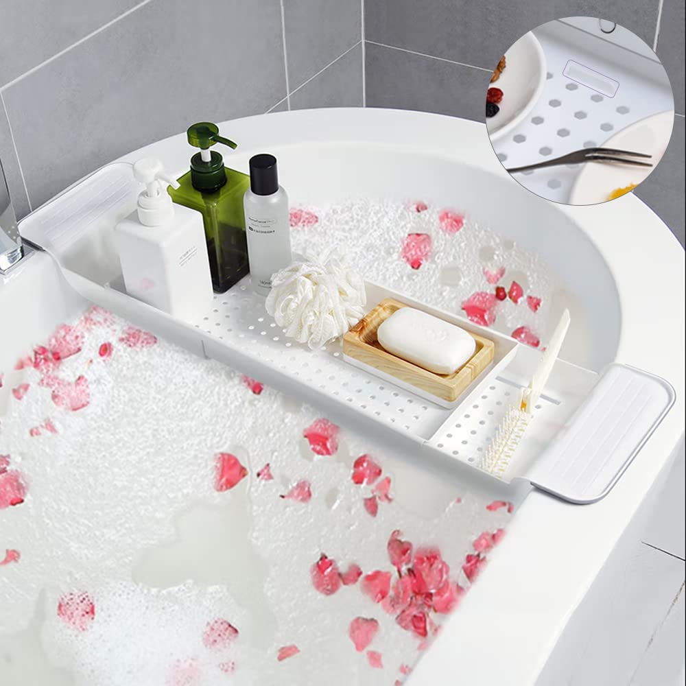 バスタブラック Amazon.co.jp: Set of 2 Extendable Bathtub Tray, Bath Tray, Bath