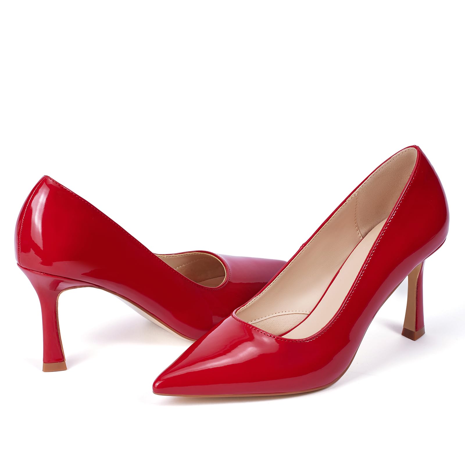 Zhabtuc Décolleté da Donna Scarpe con Tacco Alto Sexy Punta Chiusa Stiletto 10 cm Décolleté Classiche per Feste, Promozioni, Matrimoni, 36-42 EU