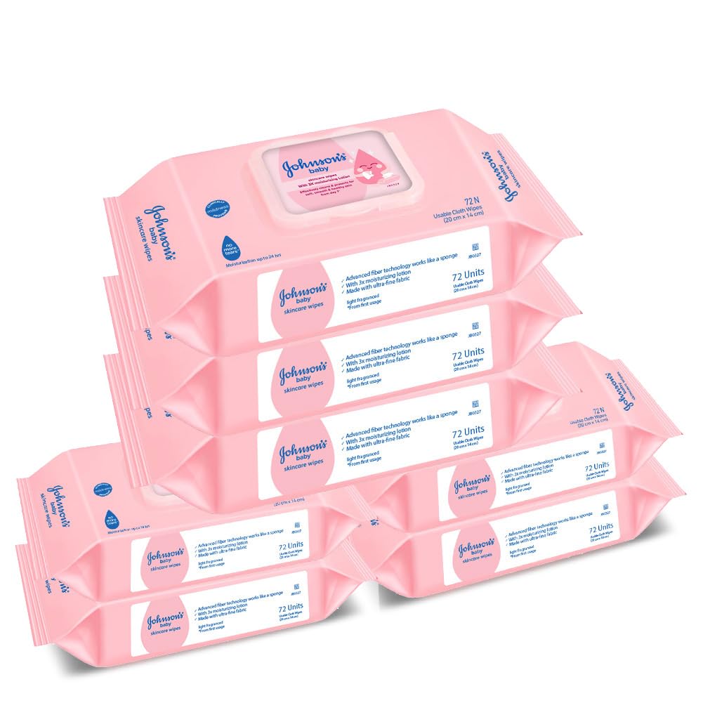 Johnson's Baby Wet Wipes | 504 Wipes | Alcohol & Soap Free | Prevents Rashes & Redness | with 3X Moisturising Lotion | As Mild as Pure Water | Enriched with Glycerin |-image-9